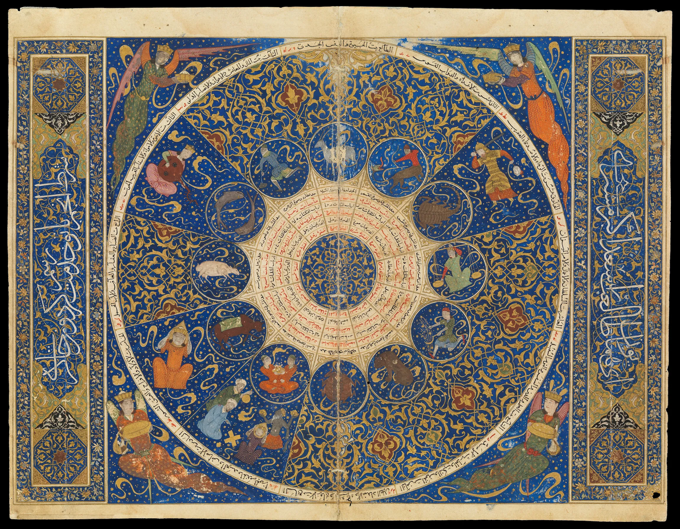 Horoscope of Prince Iskandar, grandson of Timur, showing celestial positions at his birth on 25 April 1384 — created 1411 in Shiraz, Iran, Wellcome Collection Persian 474